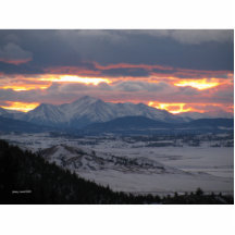 Colorado Mountain Sunset Photo Sculpture