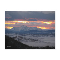 Colorado Mountain Sunset Postcard