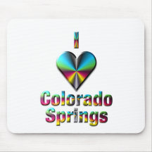 Colorado Springs -- Blue Green & Burgundy Mouse Pad