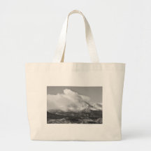 Colorado Twin Peaks Winter Weather View BW Tote Bag