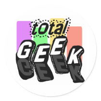Colorblocks Total Geek stickers