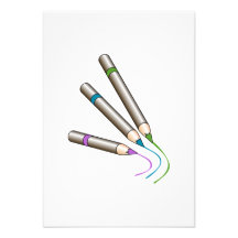 Colored Pencils Writing Announcement