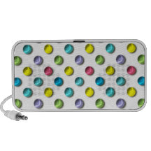 Colored Polka Dot Pearls Travel Speakers
