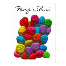 Colored stones postkarte