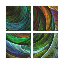 Colorez la copie de toile de quadruple d'art abstr impressions sur toile