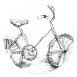 Colorful Bike Designs Round Sticker
