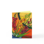 Colorful Birthday Card Gladiolus August Flower