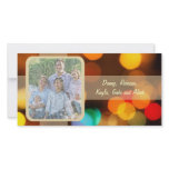 Colorful Blurry Lights Holiday Photo Card