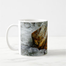 COLORFUL BOULDERS IN RAGING WATERS MUGS
