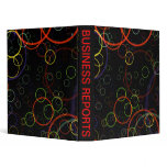 Colorful Bubbles: Yellow Green Red Purple Rings -S 3 Ring Binder