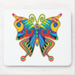 COLORFUL BUTTERFLY ART MOUSE PAD