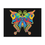 COLORFUL BUTTERFLY ART POSTCARD