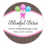 Colorful Cake Pops Bakery Box Seals