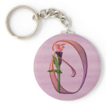 Colorful Calla Initial O Keychains