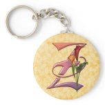 Colorful Calla Initial Z Keychain