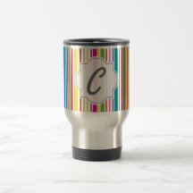Colorful Candy Stripe - Custom Text Mug