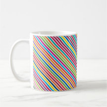Colorful Candy Stripe Design Coffee Mug