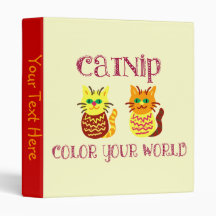Colorful Catnip 3 Ring Binder