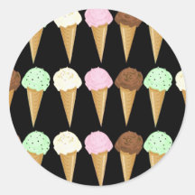 Colorful Cones Round Sticker