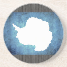 Colorful Contrast Antartican Flag Beverage Coaster