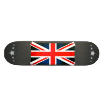 Colorful Contrast EnglishFlag Skateboard Decks