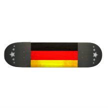 Colorful Contrast German Flag Skate Deck