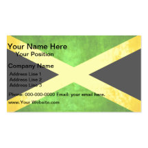Colorful Contrast Jamaican Flag Business Cards