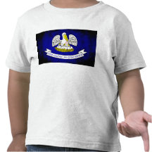 Colorful Contrast Louisianan Flag Tee Shirt