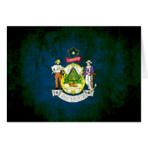 Colorful Contrast Mainer Flag Card