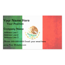 Colorful Contrast Mexican Flag Business Card Template