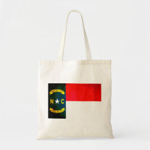 Colorful Contrast North Carolinian Flag Canvas Bags