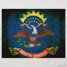 Colorful Contrast North Dakotan Flag Personalized Flyer