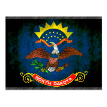Colorful Contrast North DakotanFlag Postcards