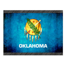 Colorful Contrast OklahomanFlag Postcards