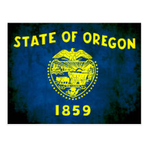 Colorful Contrast OreganianFlag Post Card