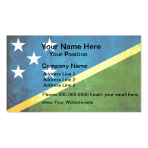 Colorful Contrast Solomon IslanderFlag Business Card Templates