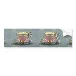 Colorful cup and saucer , Berlin, Germany Bumper Stickers