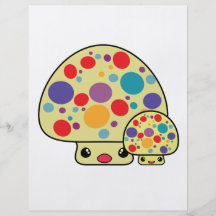 Colorful Cute Spotted Kawaii Mushroom Toadstools Custom Flyer