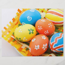 Colorful Easter's eggs Flyer Design