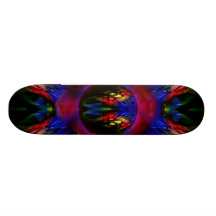 Colorful Feathers Skate Board