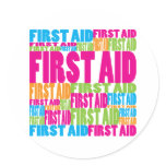 Colorful First Aid Sticker