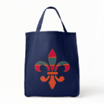 Colorful Fleur De Lis Canvas Women's Tote Bag