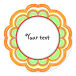 Colorful Floral Drawing - customizable Sticker