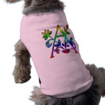 COLORFUL FLORAL MONOGRAM LETTER A pet clothing