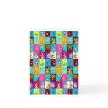 Colorful Floral Mosaic Blank Card