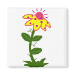 Colorful flower magnet