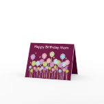 Colorful Flowers & Butterflies Customizable Card