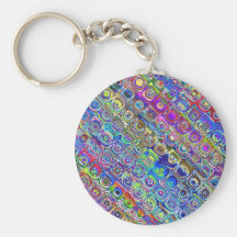 Colorful Foil Circles Key Chain