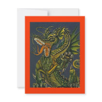 COLORFUL GAMING-STYLE DRAGON ~ PARTY INVITATION