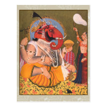 Colorful Ganesh Artwork on Cards Post Card
